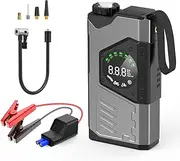 Jump Starter, 3000A Car Battery Jump Starter with Air Compressor, 12V Jump Box with Smart Jumper, Power Pack Portable Battery Jumper Starter with LED Display