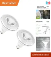 2 Pack Waterproof LED Flood Lights, 1250 LM, Dusk to Dawn, 5000K Bright White
