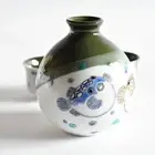 Kutani-yaki Evening Set featuring blowfish and harisenbon patterns, From Japan