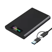Simplecom SE239 Tool-free 2.5' SATA HDD SSD to USB-C Enclosure with RGB Lights USB 3.2 Gen 2