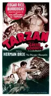 Tarzan And The Green Goddess poster top and bottom Herman Brix 1938 OLD PHOTO