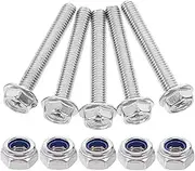 Ciieeo 1 Set Metal Nuts and Washers Assortments Fastener Stainless Steel Bolt Kit Stainless Steel Machine Screw Replacement Bolts Hardware Nuts Bolt and Nut Silver 304 Stainless Steel