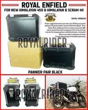 Fits Enfield BLACK PANNIER PAIR For New Himalayan 450 & Himalayan & Scram 411 (for: Royal Enfield)