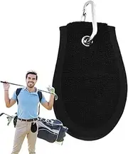 Golf Club Towel - Golf Bag Towels for Men with Clip,Absorbing Quick-Dry Washer Scrubber Brush Cleaner Cleaning Cloth for Tennis Baseball Softball