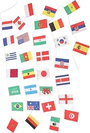 HOLIDYOYO Flag String 1x Country Flag Bunting Decorative Soccer Banner for Party Outdoor/indoor Decor