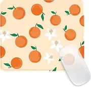 Ksriylm Mouse Pad,Orange Mouse Pad, Mouse Mat Square Waterproof Mouse Pad Non-Slip Rubber Base Mouse Pads for Office Laptop,9.5"x7.8"x0.12" Inch
