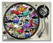 Hip Hop Graffiti Style - Turntable / DJ Slipmats - (PAIR)