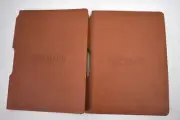 Lot of 2 Eccolo Leather Journal Notebooks Planner Home Depot Brown 8-1/4" x 6"