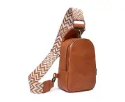 Geometric Strap Crossbody Chest Bag, Solid Color Zipper Sling Bag, Casual Shoulder Purse For Sports
