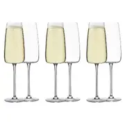 6pc Ecology Epicure Stemmed 300ml/24.5cm Champagne Flute Glasses Drinkware Clear