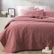 Renee Taylor Attwood Rose Vintage Stone Washed Coverlet Set