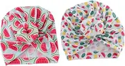 [ROMISBABA] Headwear Cap Comfortable Elastic Turban Hat for Boy Girl and Breathable Printing Design for Daily Wear and Creative Fun