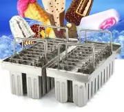 20pcs Stainless Steel Molds Ice Lolly Popsicle Ice Cream Stick Holder Industrial