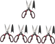 TOVINANNA 5pcs Professional Grade Scissors Stainless Steel Household Shears for Cooking Crafting