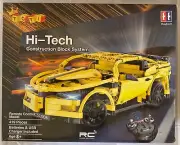 DIY Block Building Remote Control Car ABS Material Openable Door Liftable Wings