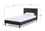 MURTEN Charcoal King Single Bed