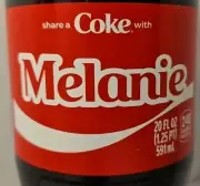 Share A Coke With Melanie 2025 Personalized Limited Edition Coca Cola Bottle