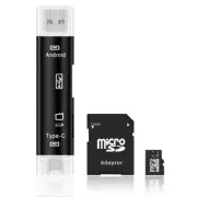 High Efficiency Type-C/USB OTG Card Reader Micro 32GB TF Card with SD Adapter US