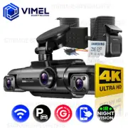 WIFI Triple Lens Car Dash Camera 256GB 4K Security Parking 24/7 Radar Sensor