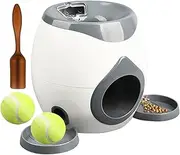 Uoqpty Ball Thrower for Dogs, Automatic Baseball Thrower, Interactive Ball for Dogs with Feeder, Mental Stimulating Enrichment for Outdoor Indoor Use
