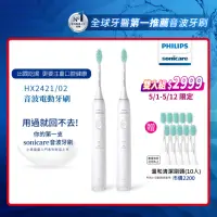 在飛比找momo購物網優惠-【Philips 飛利浦】音波震動/電動牙刷-小羽刷白HX2