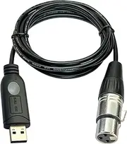DSD TECH SH-AU20A USB to XLR Cable for Dynamic Microphones Such as Shure(5.9FT)