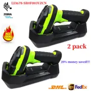 1-2Pcs Zebra LI3678-SR Ultra-Rugged Cordless 1D Barcode Scanner Cradle USB Cable