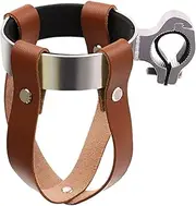 Vintage Leather Bike Handlebar Beverage Holder, Cruiser Bike Coffee Drink Cup Holder Mountain Road Bicycle Water Bottle Cup Holder