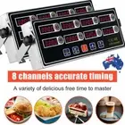 2X 8 Channels Restaurant Cooking Timer Commercial Digital Alarm Reminder Clock