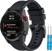 Haotop Sport Silicone Replacement Bands Strap 26mm Compatible with Garmin Fenix 7X/Fenix 6X/Fenix 5X Puls/Fenix 3 HR