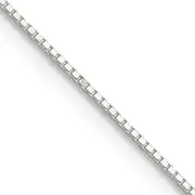 18 Inch Sterling Silver .8mm 8 Sided Diamond-Cut Box Chain