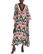 FARM Rio Wave Gradient Maxi Dress