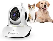 VSTARCAM 3MP Cat Camera, 2.4G WiFi Interactive Cat Toys, Pet Camera with Phone App, IR Night Vision, Motion Detection, 2-Way Audio, Pet & Dog Monitor