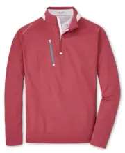 Size XL Peter Millar Crown Sport Verge Performance Quarter-Zip Pullover Cape Red