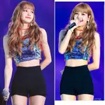 【拼全臺灣最低價格】LISA衕款褲子舞蹈BLACKPINK韓國女團安全跳舞高腰黑色A字打底短褲