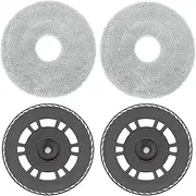 Replacement Mops with Mop Holder Compatible with Dreame L10s Pro Ultra Heat / L20 Ultra / X40 Ultra Robot Vacuum Cleaners