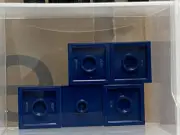 LEGO Parts - Dark Blue Plate 2 x 2 1 Stud in Center (Jumper) - No 87580 - QTY 5