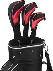Scott Edward Golf Club Head Covers for Fairway Woods Driver Hybrids, 3Pcs Long Neck Mesh Golf Club Headcovers Set with Interchangeable No. Tags