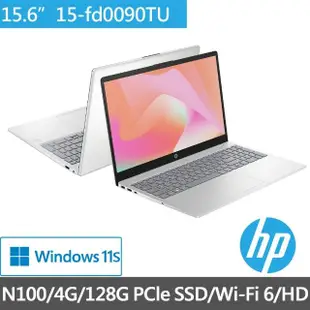 【HP 惠普】15吋 Processor N100 輕薄四核心文書筆電(超品15/4G/128G SSD/W11s/內建M365)