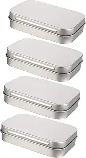 Operitacx Lined Tin Box Storage Tin Container Lid for Portable Ornament Box Tinplate Cigarette Organizer