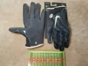 NIKE VAPOR KNIT 3.0 NFL NEW ORLEANS SAINTS #23 MARSHON LATTIMORE FB GLOVES BLACK