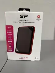 Silicon Power 2 TB Portable Hard Drive Armor A62, IPX4 Water-Resistant and Milit
