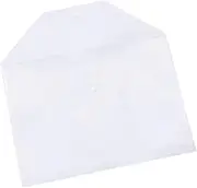 KALLORY 20 Pcs Document Folder Clear Transparent Organizer with Snap Button for Securely Carrying Important Papers and Lightweight File Holder for Home Office School Use