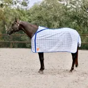 Capriole Ripstop Cotton Royal Blue Check Summer Horse Rug