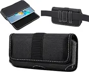 Phone Holster Pouch with Belt Clip Carry Case Compatible with iPhone 15/14/13/12 Pro Max,Compatible with Galaxy S24 S23 S22 S21 Ultra Pixel 8/7/6 Pro Cell Phone Belt Holder Holster Case with Belt Clip
