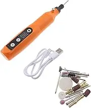 HOMSFOU Mini Electric Nail Grinder Tool Kit 5-speed Portable Cordless Polishing Tool for Crafts