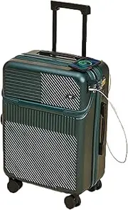 [WRhexande] Suitcase Front Opening Luggage Silent Universal Wheel Password Box Trolley Case Rechargeable Suitable for Travel Business Trip Moving Luggage