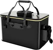 Fishing Bucket, Foldable Water Bucket, Large Capacity Angling Bait Storage Case, Waterproof Live Fish Container, Portable and Compact for Camping Hiking Outdoors