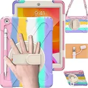 Herize iPad 9th 8th Generation Case Cover iPad 7th Generation Case 10.2 with Pencil Holder Stand | iPad 10.2 Inch Case for Kids | Full Body Heavy Duty Shockproof Protective Cover