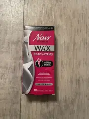 Nair Hair Remover Wax Ready Strips For Legs & Body 40 Count New In Box